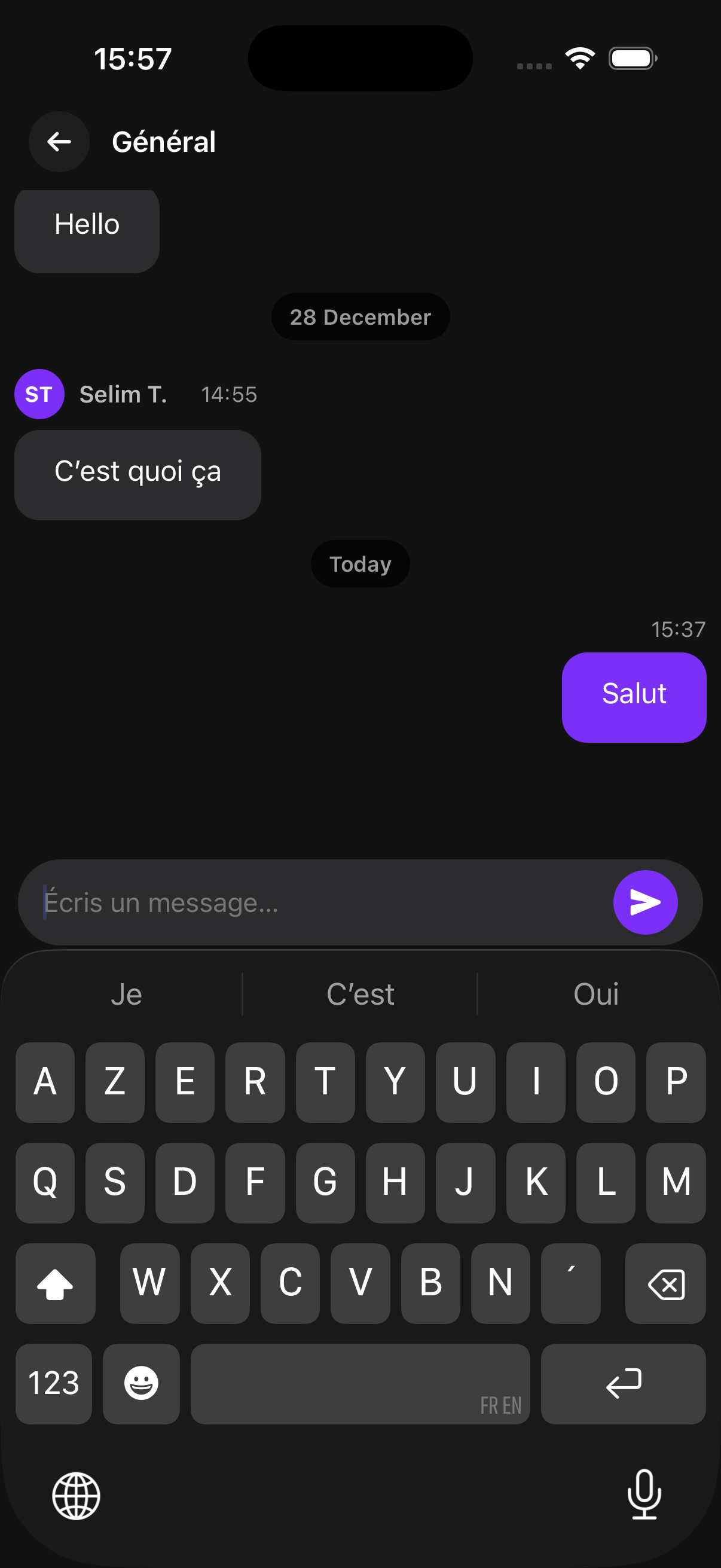 Messagerie privée de loge